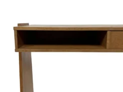 Bureau en chêne vintage autoportant, design des années 1970