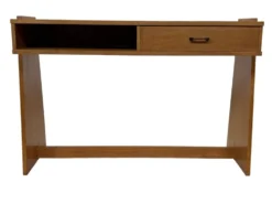 Bureau en chêne vintage autoportant, design des années 1970