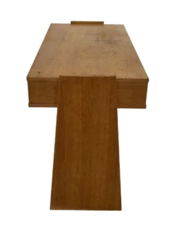 Bureau en chêne vintage autoportant, design des années 1970