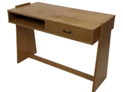 Bureau en chêne vintage autoportant, design des années 1970