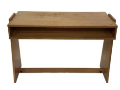 Bureau en chêne vintage autoportant, design des années 1970