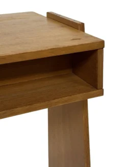 Bureau en chêne vintage autoportant, design des années 1970