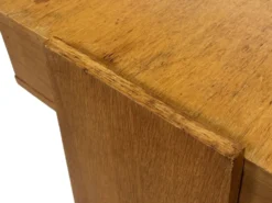 Bureau en chêne vintage autoportant, design des années 1970