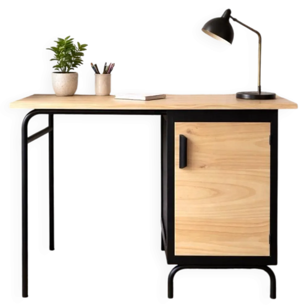 Bureau enfant noir et bois