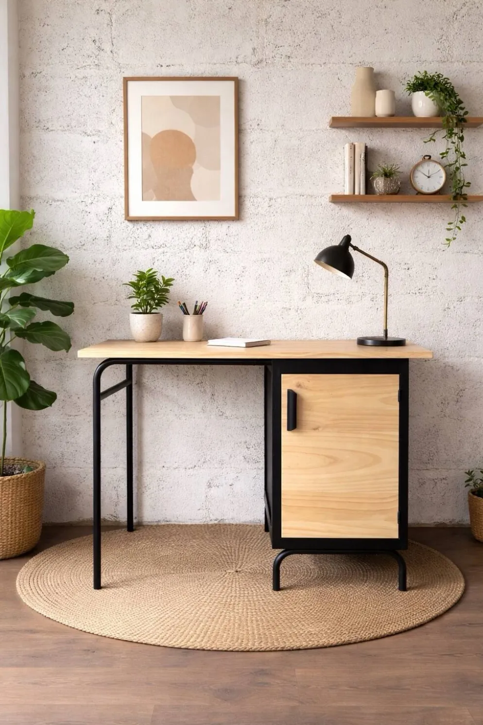 Bureau enfant noir et bois