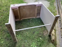 Bureau enfant rose poudré vintage
