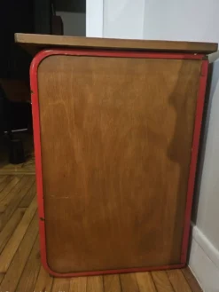 Bureau enfant vintage bois et metal