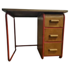 Bureau enfant vintage bois et metal