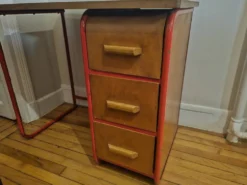 Bureau enfant vintage bois et metal