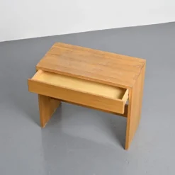 Bureau en orme massif par Maison Regain, année 70
