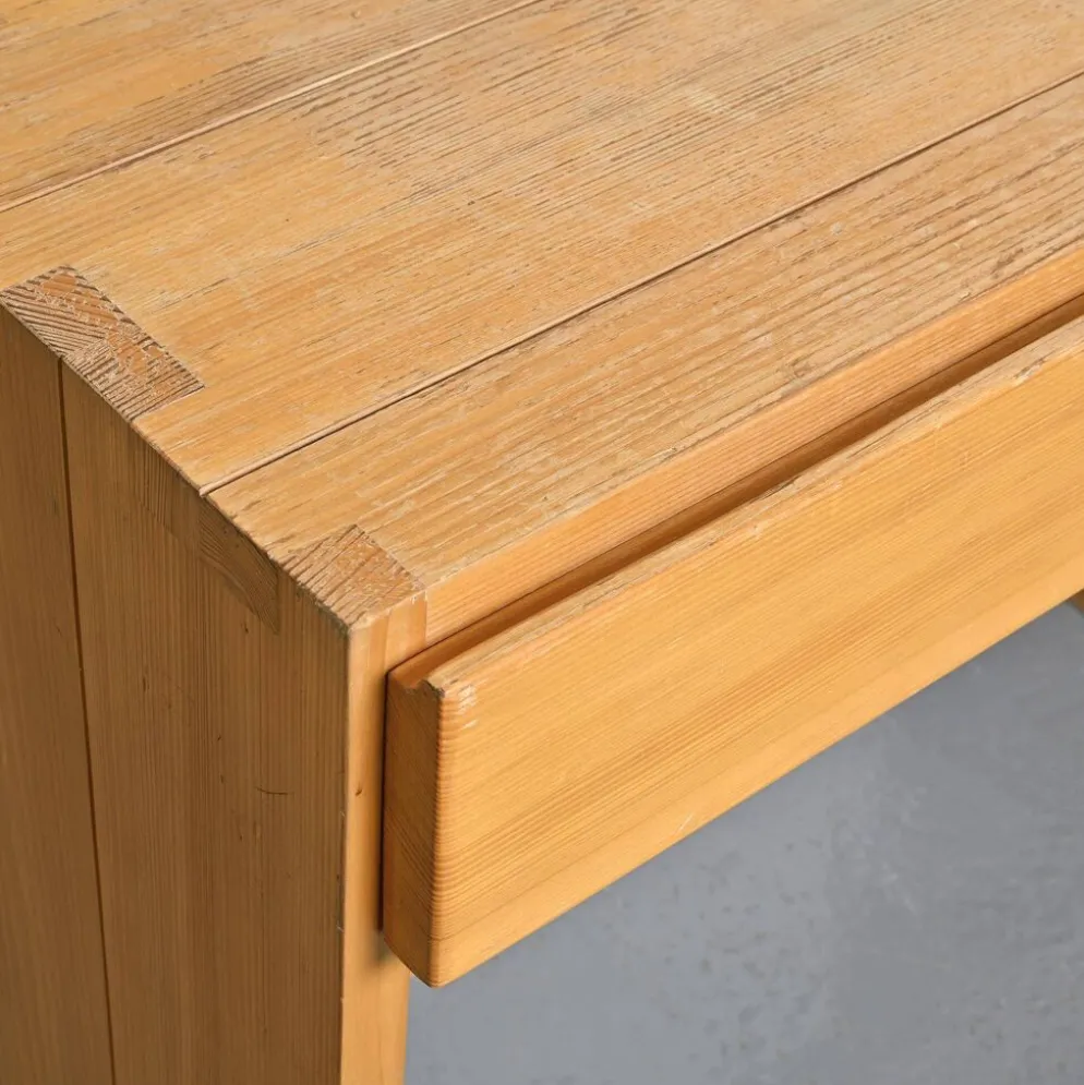 Bureau en orme massif par Maison Regain, année 70