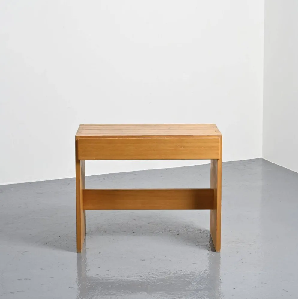 Bureau en orme massif par Maison Regain, année 70