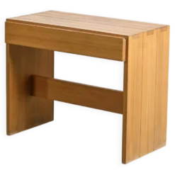 Bureau en orme massif par Maison Regain, année 70