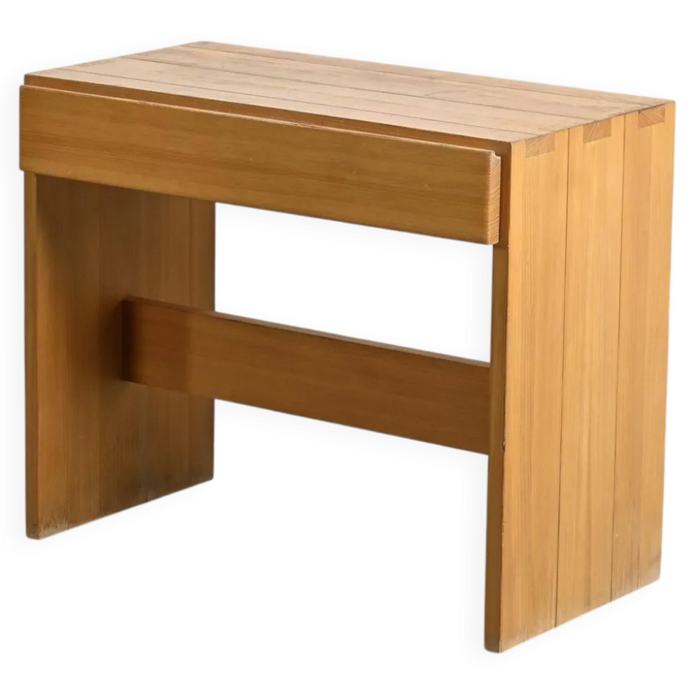 Bureau en orme massif par Maison Regain, année 70