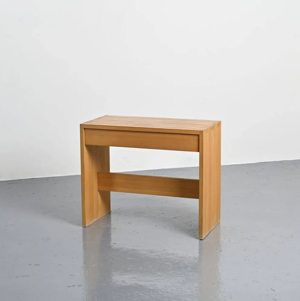 Bureau en orme massif par Maison Regain, année 70