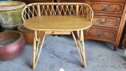 Bureau en rotin 1 tiroir ref JE