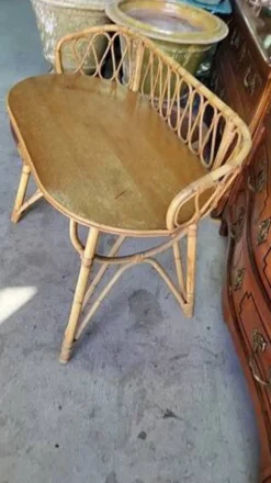 Bureau en rotin 1 tiroir ref JE