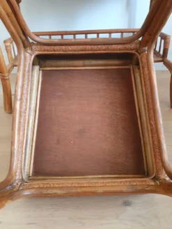Bureau en rotin vintage