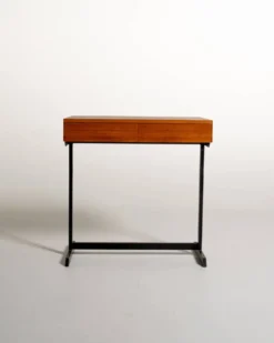 Bureau en teck avec structure en métal noir, production européenne, années 1960