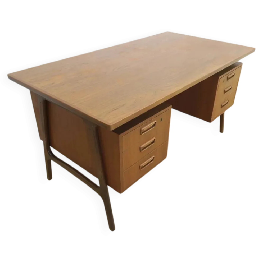 Bureau en teck avec tiroirs, Danemark 1960