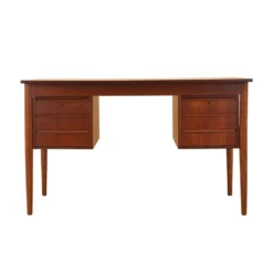 Bureau en teck avec tiroirs, Danemark, années 1970