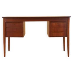 Bureau en teck avec tiroirs, Danemark, années 1970