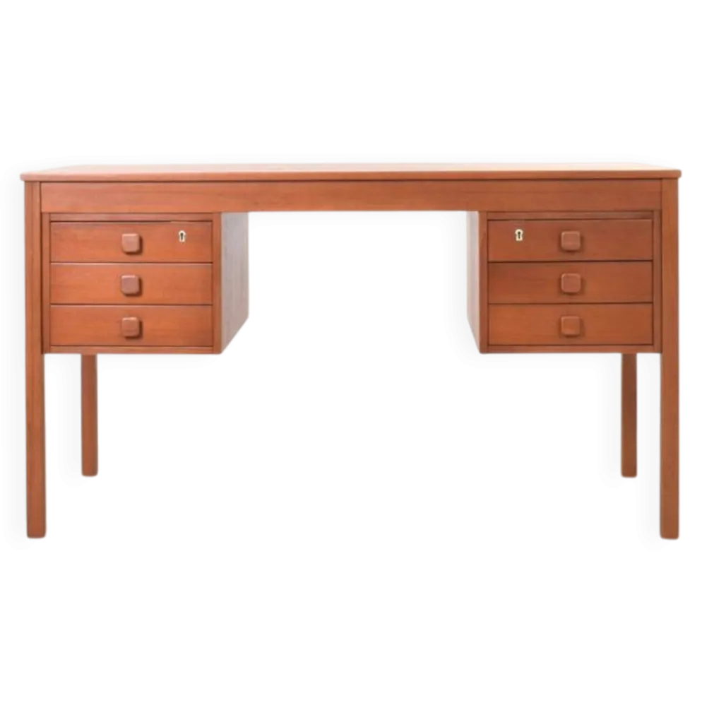 Bureau en teck danois des années 1960 de Domino Møbler.