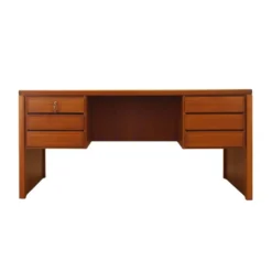 Bureau en teck, design danois, années 1970, fabriqué par Omann Jun.