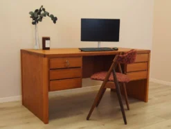 Bureau en teck, design danois, années 1970, fabriqué par Omann Jun.