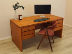 Bureau en teck, design danois, années 1970, fabriqué par Omann Jun.