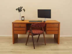 Bureau en teck, design danois, années 1970, fabriqué par Omann Jun.