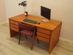 Bureau en teck, design danois, années 1970, fabriqué par Omann Jun.