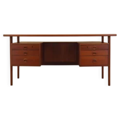 Bureau en teck, design danois, années 1970, designer : Kai Kristiansen