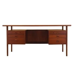 Bureau en teck, design danois, années 1970, designer : Kai Kristiansen
