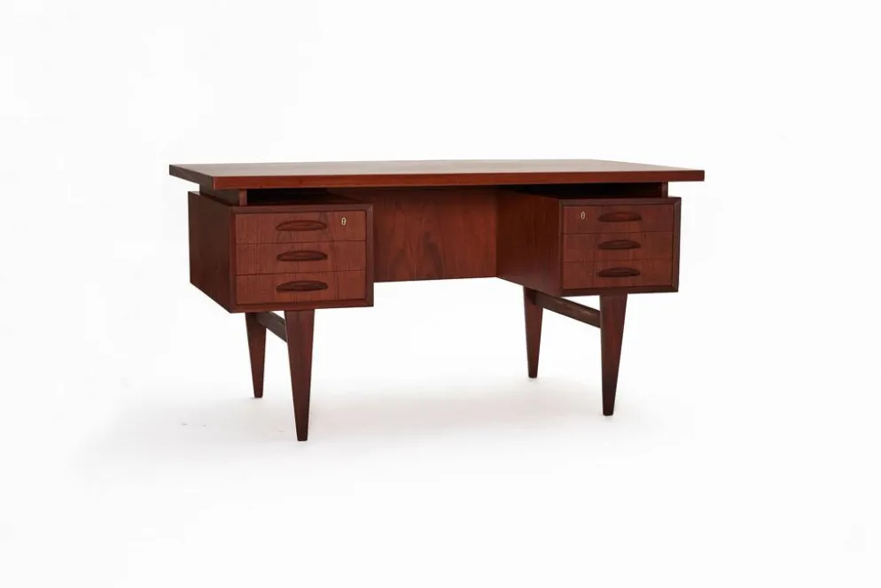 Bureau en teck du milieu du siècle, Danemark années 1960