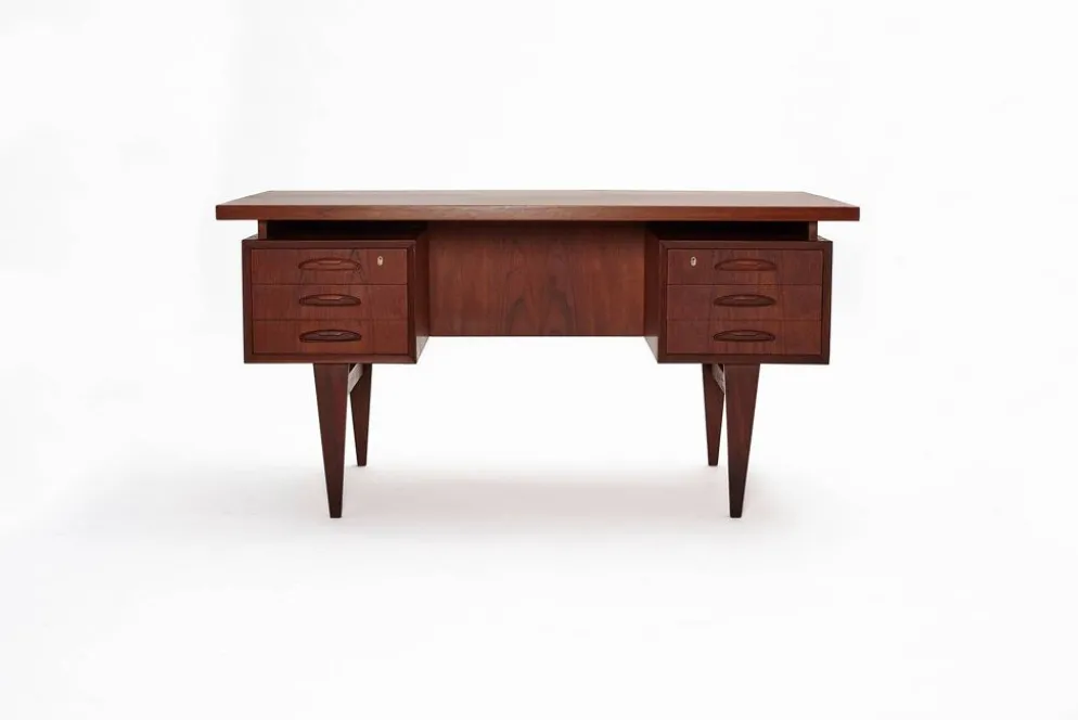 Bureau en teck du milieu du siècle, Danemark années 1960