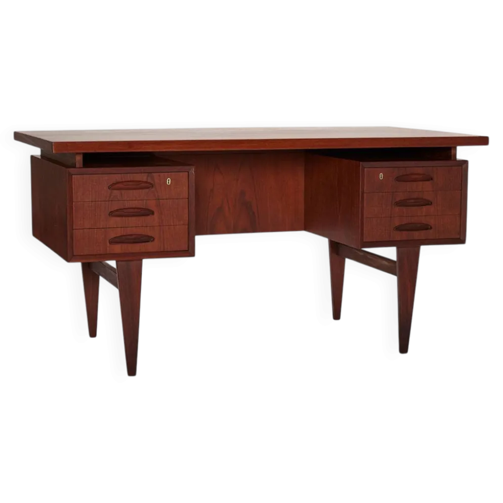 Bureau en teck du milieu du siècle, Danemark années 1960
