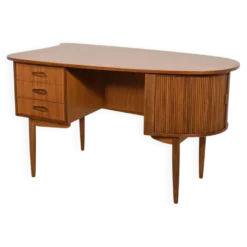 Bureau en teck en forme de rein, libre, des années 1960, Danemark