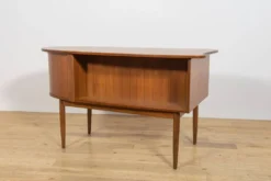Bureau en teck en forme de rein, libre, des années 1960, Danemark