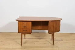 Bureau en teck en forme de rein, libre, des années 1960, Danemark