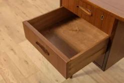 Bureau en teck en forme de rein, libre, des années 1960, Danemark