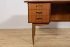 Bureau en teck en forme de rein, libre, des années 1960, Danemark