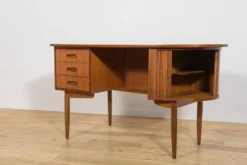 Bureau en teck en forme de rein, libre, des années 1960, Danemark