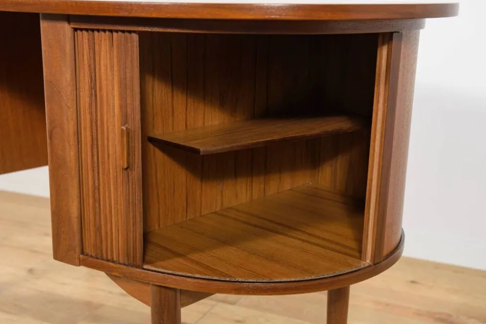 Bureau en teck en forme de rein, libre, des années 1960, Danemark
