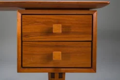 Bureau en teck en L de style mid-century moderne, années 1970