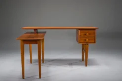 Bureau en teck en L de style mid-century moderne, années 1970