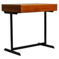 Bureau en teck et métal peint en noir, production européenne, années 1960