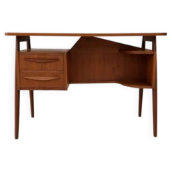Bureau en teck petit danois par Gunnar Nielsen pour Tibergaard