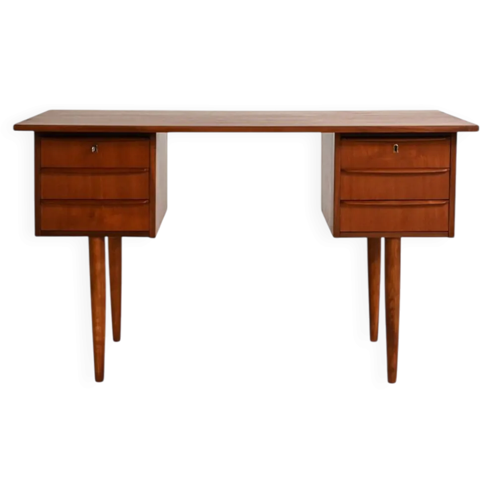 Bureau en teck scandinave, années 1960