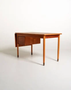 Bureau en teck scandinave avec une extension pliante, années 1950/1960